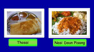 Antara hidangan popular dan digemari oleh rakyat malaysia adalah seperti yang tersenarai di bawah. Makanan India Kir
