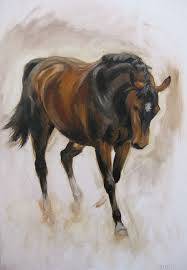 Original Oils On Canvas Painting Horse Equine Dressage Movement And Energy Sketch By H Irvine Goruntuler Ile Hayvanlar Atlar Resim