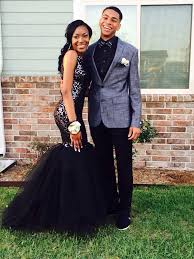 Black And Silver Formal Dresses Black Silver Prom Couples Black Prom Prom Dresses