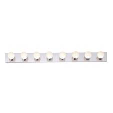 Explore our 2 light vanity lights for a simplistic design, our vanity light strips for a classic fixture choice and our. Nuvo 8 Light Bathroom Vanity Strip Light Fixture Polished Chrome Nuvo Sf77 195 Homelectrical Com