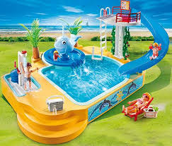 Playmobil Camping Children S Pool With Whale Fountain Playmobil Play Mobile Pool