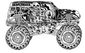 Download Grave Digger Monster Truck Coloring Pages Printable Coloriage Dessin Gratuit Dessin