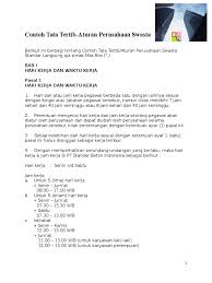 Contoh surat dinas pemerintah kabupaten dan universitas 6. Contoh Tata Tertib Perusahaan Docx