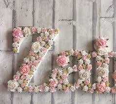 Noms Complets Floraux Faits Sur Mesure Small Decor De Pepiniere Decor De Chambre Cadeau De Noel Floral Letters Nursery Decor Neutral Safari Wall Art