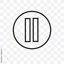 Pause Button Icon Isolated On Transparent Background Simple And Editable Pause Button Icons Modern Icon Vector Illustration Stock Vector Adobe Stock