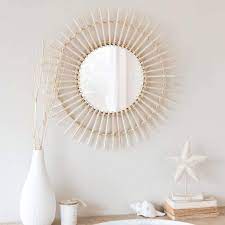 Open up any space with the light and airy 31.50 kristen rattan wall mirror from bay isle home. Buy Natural Bamboo Rattan Sun Mirror Online Ts Handmade