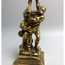 The statue is presented with or without his arms. Brass Hercules And Diomedes Statue For Sale