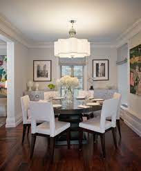 Country farmhouse antique white kitchen dining table. Kitchen Table Redo Dark Table Light Chairs House Interior Dining Room Inspiration Home