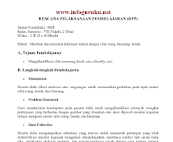 Berikut ini adalah silabus bahasa indonesia smp kelas 7 kurikulum 2013 (k13) semester 1 dan semester 2, yang mana materi pelajaran ini merupakan edisi revisi terbaru yang mungkin bisa langsung digunakan tempat anda mengajar. Download Rpp Bahasa Inggris 1 Satu Lembar Smp Tahun 2020 Infoguruku