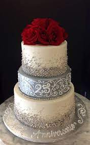 Here's a collection of 15 of the best anniversary cake recipes that will impress your friends and family. Simple Anniversary Cake Design Red How To Make Engagement Cake Heart Shape Cake Making By New Handmade Red Roses Ivy To Match Her Wedding Bouquet