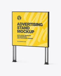 Simply edit the smart object to add your design and quickly create a unique effect. Led Display Stand Mockup In Outdoor Advertising Mockups On Yellow Images Object Mockups In 2021 Outdoor Advertising Mockup Display Stand Mockup