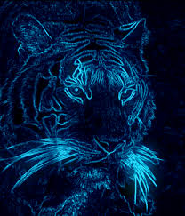Neon Tiger Tiger Spirit Animal Neon Wallpaper Glowing Art