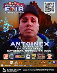 🚨 ARTIST ANNOUNCEMENT 🚨 ANTOINEX is coming to the Northern Navajo Fair!  The rising star who's been taking the music scene by storm is heading to  Shiprock for what promises to be
