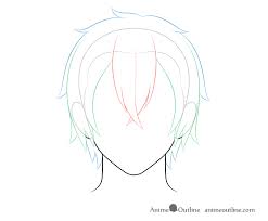 Image of amazon com starpromise rock men s fashion short hair wig. How To Draw Anime Male Hair Step By Step Animeoutline