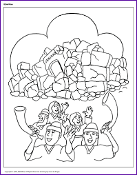 39+ battle of jericho coloring pages for printing and coloring. Coloring Joshua And The Wall Of Jericho Kids Korner Biblewise