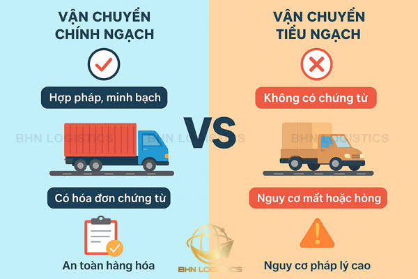 So sánh vận chuyển chính ngạch vơi tiểu ngạch: Nên chọn gì?