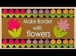 New Flower Design Simple Steps For Bulletin Board Border Design Youtube Flower Bulletin Boards School Board Decoration Soft Board