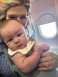 ✈️ This baby is racking up frequent flyer miles! We are visiting family in  Destin, Florida this week! I can't wait to see how Jameson takes to the  beach 🏖️!!