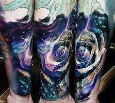 Geometric tattoos for men look great if they are bigger, as well as done with precise lines. 70 Outer Space Tattoos For Men Galaxy And Constellations Galaxy Tattoo Space Tattoo Outer Space Tattoos