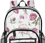 Amazon.com | Vintage Purple Pink Peonies Kids Clear Backpack ...
