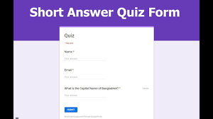Use page sections to block assessment previews. How To Create Short Answer Quiz Form Using Google Forms Youtube