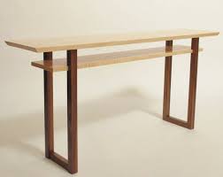Maple And Walnut Thin Console Table For Hallways Narrow Etsy Handmade Wood Furniture Side Table Wood Wood Entry Table