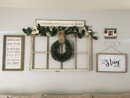 Farmhouse style rustic home decor triple 4x6 or 5x7 picture frame crafted by mother nature! My Collage Wall Farmhouse Decor Wall Collage Decor Farmhouse Gallery Wall Wall Collage
