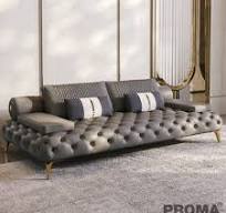 ชุดโซฟาเชสเตอร์ฟิลด์หนังหรูหราดีไซน์ โซฟารับแขกหุ้มหนัง Leather  Chesterfield Sofa Set For Living Room Furniture