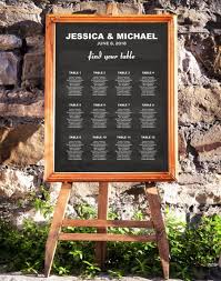 Wedding Seating Chart Template Chalkboard Rustic Seating