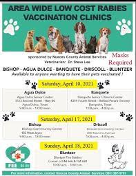 Click on our links below for more information. Low Cost Vaccine Clinics For Your Pet Being Offered Throughout Nueces County