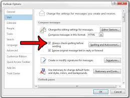 If automatic spell checking is turned on — which it should be by default — it's easy to accept and reject misspelled words if you want to disable automatic spelling and grammar checking (or turn it back on after it's been turned off) you can do that in word options. How To Always Make Outlook 2013 Spell Check A Message Before Sending Solve Your Tech