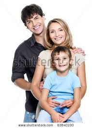 Happy Young Family With Pretty Child Posing On White Background By Valua Vitaly Via Shutte Photography Poses Family Family Portrait Poses Family Picture Poses
