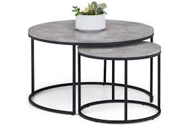 Get 5% in rewards with club o! Julian Bowen Staten Faux Concrete Round Nesting Coffee Table Furnitureinstore