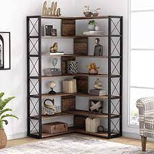 Find a tv stand that suits your needs with a variety of widths to fit any space, including corner tv stands and tv ladder shelves. Tribesigns 6 Shelf Corner Bookcase Vintage Industrial Corner Bookshelf Etagere B Bookshelves In Living Room Corner Unit Living Room Shelving Units Living Room