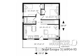 2 bedroom house and tiny house 2 bedroom are very popular size range as a granny flat at present as a lot of people can build a small second home on the property. House Plans W Great Front Or Rear View Drummondhouseplans Com