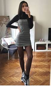 Black And Grey Dress Nice Grey Dress And Black Accents Aesthetic Clothes Fashion Cute Outfits