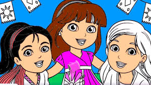Cat colouring pages activity village. Dora The Explorer Dora Naiya And Kate On The Party Dora And Friends Dora Coloring Page Youtube