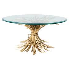 Other pyrite collection items are available and sold separately. Eichholtz Bonheur Hollywood Regency Gold Iron Round Beveled Glass Round Coffee Table 31 W 40 W Kathy Kuo Home