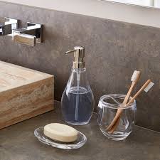 Product titleherchr bathroom accessories set, 5pc/set acrylic bat. Clear Bathroom Accessories The Container Store