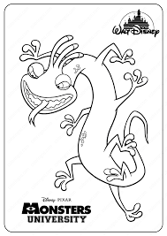 Monsters Randall Pdf Coloring Pages In 2020 Coloring Pages Cute Coloring Pages Monsters Inc Randall