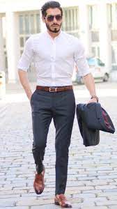 An edgy color combination along with a proper set beard, a pair of shining leather shoes, a tie or a silk knot, a a formal code consists of either a tuxedo or any dress wear according to an event, if a person is invited to a wedding, he is meant to look good and stand as. 5 Smart Formal Outfits For Men Formal Men Outfit Men Fashion Casual Shirts Mens Pants Fashion