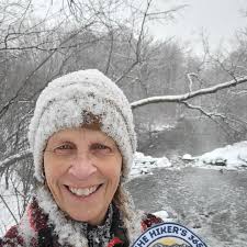 Hiking in the snow, 4.8 miles covered