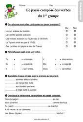L'imparfait et le passé simple sont des temps simples, mais le passé appelé composé est construit de deux éléments indissociables. Passe Compose Ce1 Cycle 2 Exercice Evaluation Revision Lecon