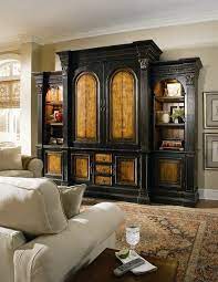 Maybe you would like to learn more about one of these? North Hampton 67 Inch Entertainment Console Home Theater Wall With Pocket Door Hutch In Textured Black