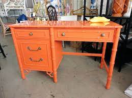 Prices for a piece of english bamboo and lacquer furniture can differ depending upon size, time period and other attributes — at 1stdibs, they begin at $495 and can go as high as $28,500, while the average can fetch as much as $2,050. Orange Desk Faux Bamboo Bamboo Furniture Bamboo Desk