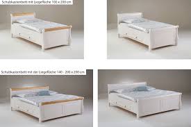 Bett 100×200 mit 2 schubladen massivholz geolt. Euro Diffusion Bett Malta Weiss Landhausstil Mobel Letz Ihr Online Shop