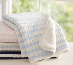 Great for travel, as a stroller throw or just to cuddle up in, our cool custom blankets for babies come in all kinds of designs. Pottery Barn Personalized Baby Blanket