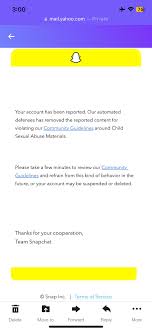 I was banned for “sexual activity or material involving a minor” :  rSnapchatHelp
