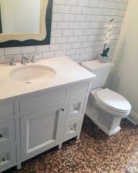 Vintage bathroom with penny floor done with my own hands. Top 60 Best Penny Floor Design Ideas Copper Coin Flooring