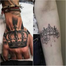 King m tattoo with crown. Crown Tattoo For Kings And Queens Crown Meaning And Designs Crown Tattoos For Women Crown Hand Tattoo Hand Tattoos For Women
